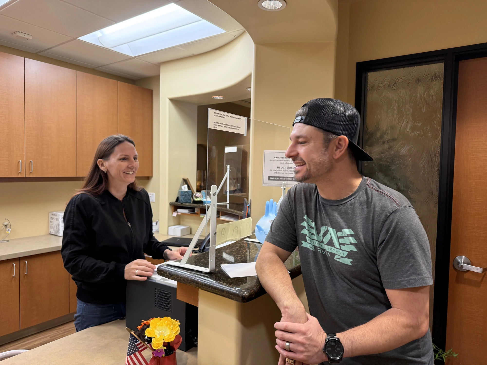 A relaxed whitening consultation at Zhang Dental Group of Tustin
